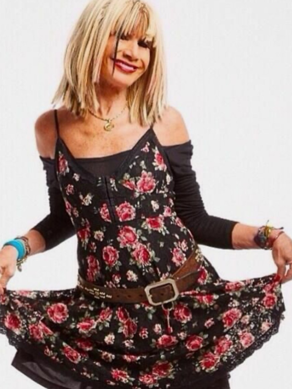 Vintage Betsey Johnson for Urban Outfitter’s floral dress.